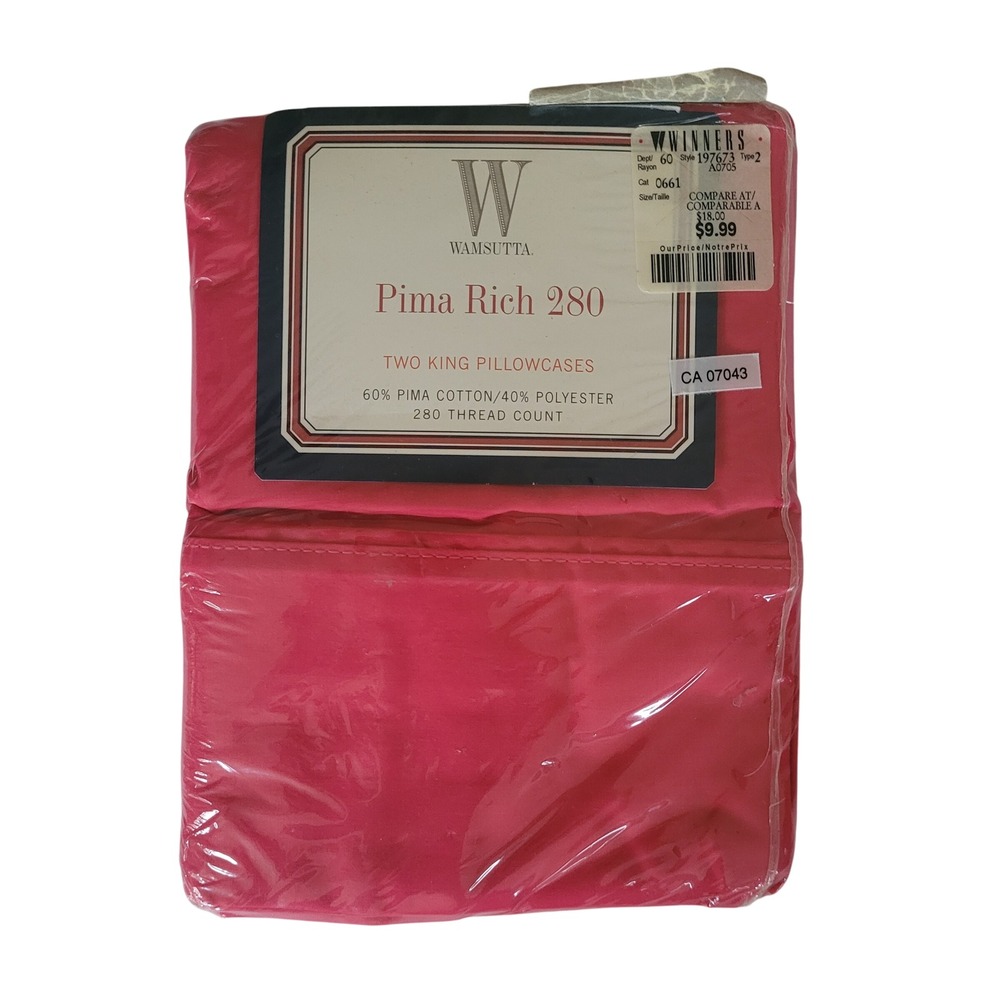 New Wamsutta Pima Rich 280 King Pillowcases‎ Pink  Fuchsia 2